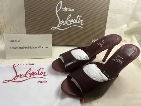 Christian Louboutin Me Dolly 100mm Mules Nappa Leather Chocolate