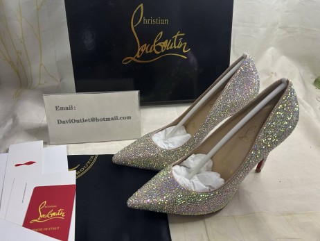 Christian Louboutin Kate Strass 100 Mm Pumps Metallic Suede Version Ab