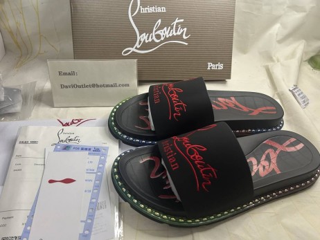 Christian Louboutin Spiked Slides CL Shoes Store