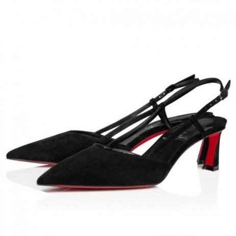 Christian Louboutin Condoroline 55 Mm Sling Back Pumps Veau Velours Black