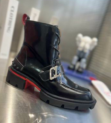 Christian Louboutin Our Georges Boot Smooth Calf Leather Black
