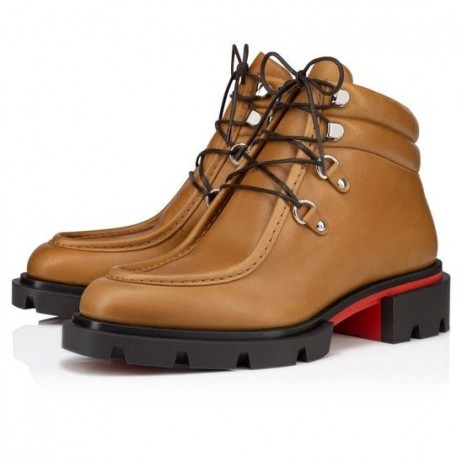 Christian Louboutin Our Pabelito Boot Boots Calf Leather Wax Effect Terra