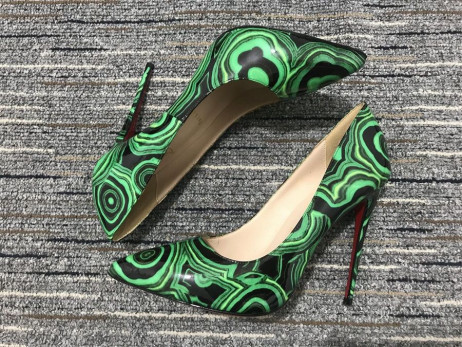 Christian Louboutin So Kate Pumps 120mm Patent Leather Malachite
