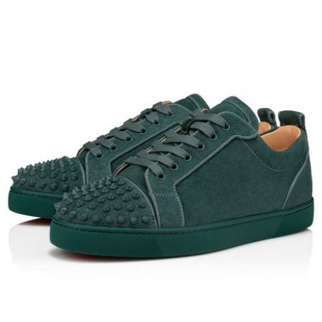 Christian Louboutin Louis Junior Verveine/verveine Mat Suede Leather