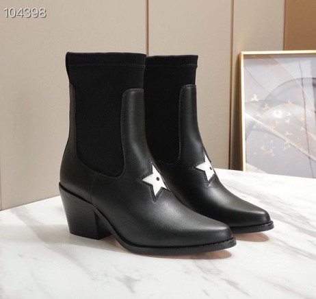 Dior Black Leather LA Star Boots Calf