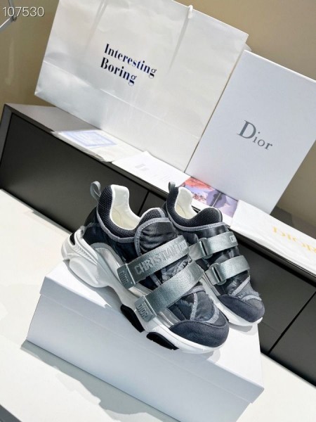 Dior D-WANDER Sneakers Grey Technical Fabric Oblique Print
