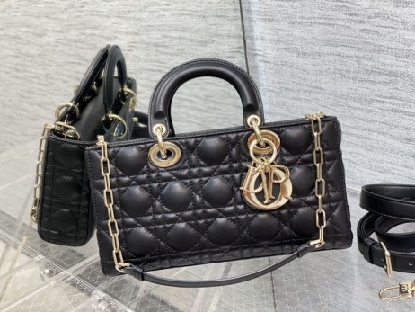 Dior Lady D-Joy Bag Black Cannage Lambskin