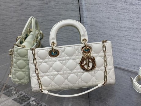 Dior Lady D-Joy Bag White Cannage Lambskin
