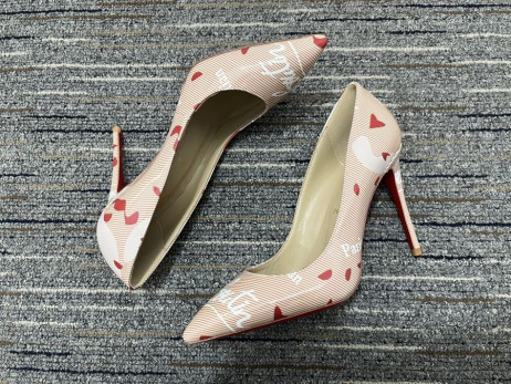 Christian Louboutin Kate Pumps 100mm Loubi Print Patent Leather