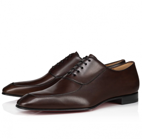 Christian Louboutin Lafitte Oxford Patinated Calf Leather Brown