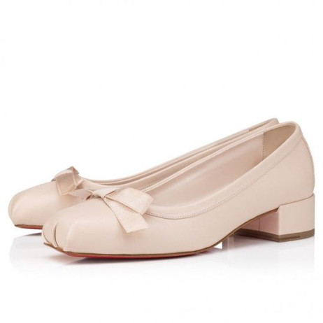 Christian Louboutin Mamaflirt 30 Mm Ballerinas Nappa Leather Leche CL Shoes