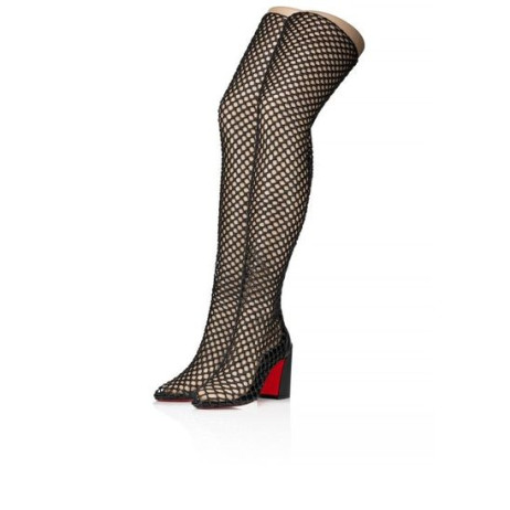 Christian Louboutin Porlibotta Alta 85 Mm TightBoots Nappa Leather Black