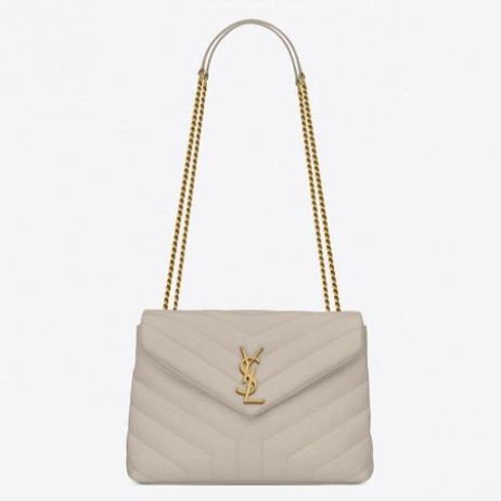 Saint Laurent Loulou Small Bag White Matelasse Leather Saint Laurent Bags