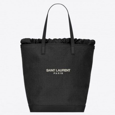 Saint Laurent Teddy Shopping Bag Raffia Saint Laurent Bags