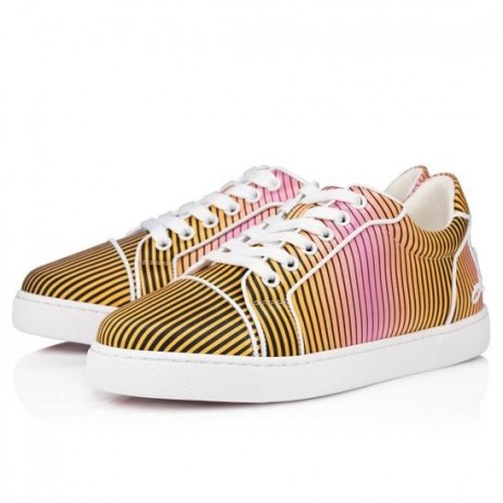 Christian Louboutin Fun Vieira Sneakers Women Aftersun Printed Crepe Satin Multicolor