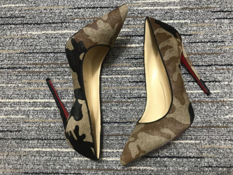Christian Louboutin Pigalle Pumps 100mm Fabric Camouflage CL Pumps