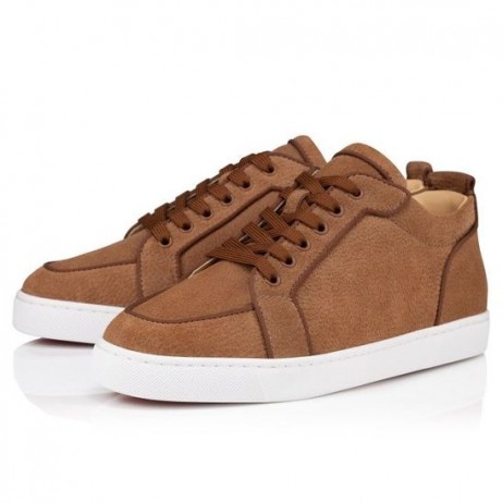 Christian Louboutin Rantulow Sneakers Grained Calf Leather Cuoio CL Shoes