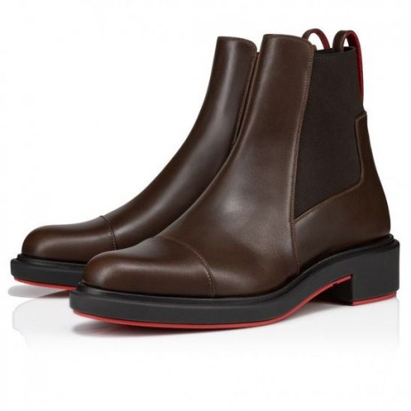 Christian Louboutin Urbino Chelsea Low Boots Calf Leather Cosme CL Shoes