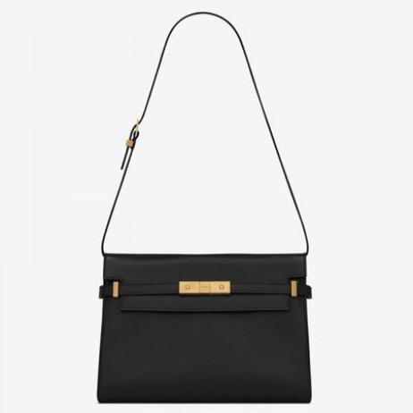 Saint Laurent Manhattan Baguette Bag Black Leather