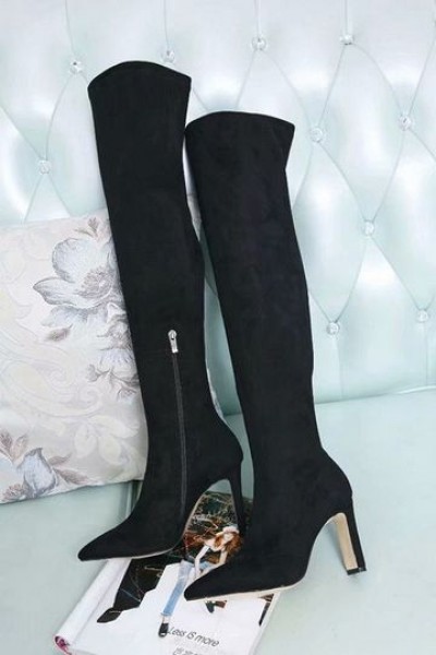 Jimmy Choo Knee Boot 85mm Suede Black