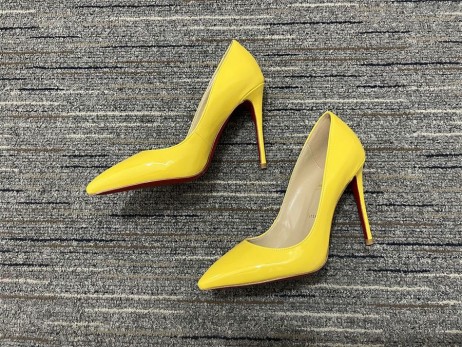 Christian Louboutin Kate Pumps 85mm Patent Leather Yellow Cl Pumps