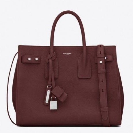 Saint Laurent Small Sac de Jour Souple Bag Ruby Grained Leather Saint Laurent Bags