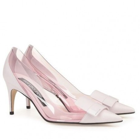 Sergio Rossi SR1 Pumps 75mm White PVC