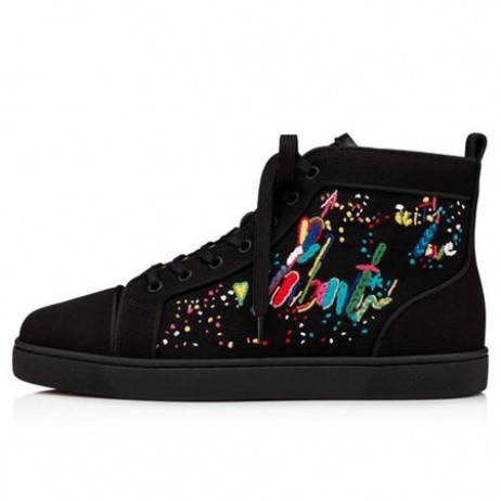 Christian Louboutin High-top Louis Orlato Black/multi Toile