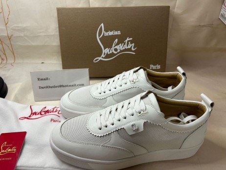 Christian Louboutin Low-top Happyrui Flat Bianco Calf Sneaker