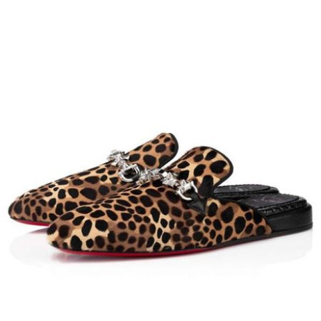 Christian Louboutin Mules Version Multi/black Printed Pony