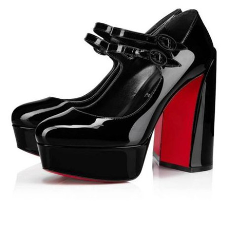 Christian Louboutin Platforms Movida Jane 130 mm Black/lin Black Patent