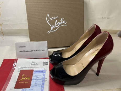 Christian Louboutin Pumps New Very Prive 120 mm Black-red/black Patent Calf