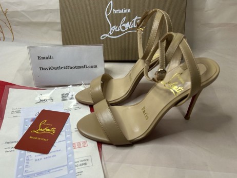 Christian Louboutin Sandal Loubigirl 100 mm Nude Nappa Leather