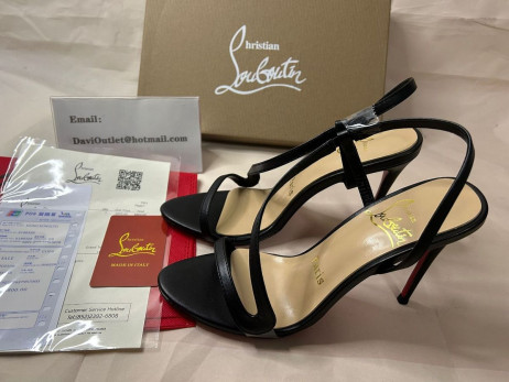 Christian Louboutin Sandal Rosalie 100 mm Black Leather