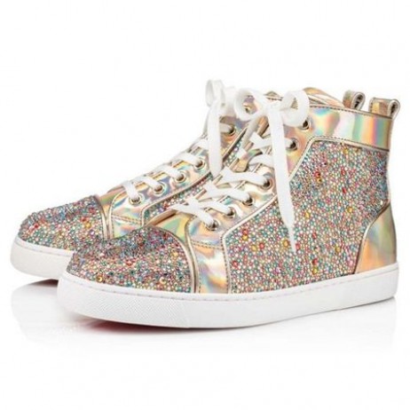 Christian Louboutin Sneaker Louis Woman Strass Mix California/ab Suede