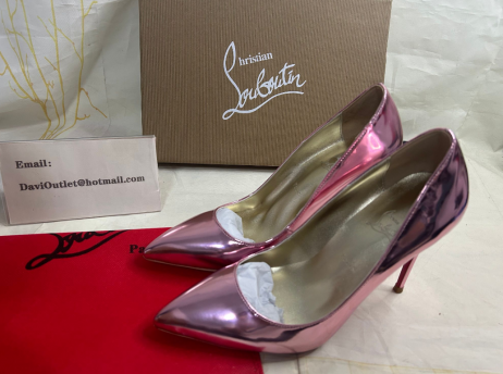 Christian Louboutin Miss Z 100 Mm Pumps Laminated Calf Leather Vintage Rose