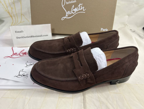 Christian Louboutin Oxford No Penny Flat Dark Brown