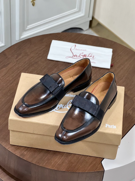 Christian Louboutin Styleeto Loafers Calf Leather Gradient Brown