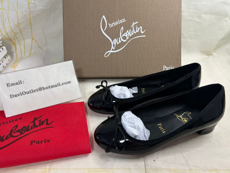 Christian Louboutin Sweetie Jane Ballerinas Patent Leather Black