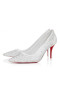 Christian Louboutin Apostropha Mesh Strass 80 Mm Pumps Bianco CL Shoes Store