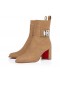 Christian Louboutin Booty Lock 70 Mm Low Boots Veau Velours Lionne