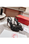 Christian Louboutin Emilie 100MM Sandals Glittered Leather Black