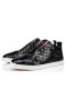 Christian Louboutin F.A.V Fique A Vontade Slip-On Sneakers Alligator Embossed Calf Leather Black