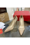 Christian Louboutin Galativi Pumps 85mm Mesh and Leather Nude