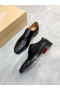 Christian Louboutin Gregossic Flat Oxford Spikes Calfskin Black