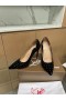 Christian Louboutin Hot Chick 100 Pumps Veau Velours Studded Black