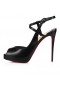 Christian Louboutin Jenlove Alta 120 Mm Open-Toe Pumps Leather Black