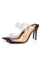 Christian Louboutin Just Nothing 85 Mm Sandals Pvc And Patent Calf Black