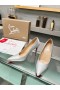 Christian Louboutin Kate 105mm Pumps Sequin Fabric Silver CL Shoes