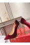 Christian Louboutin Lipchick Pumps 100mm Velvet Red Christian Louboutin Store